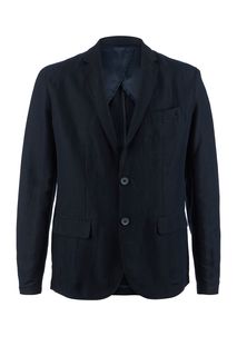 Синий пиджак с высоким содержанием льна Armani Exchange