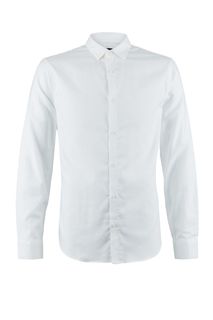 Приталенная хлопковая рубашка в классическом стиле Armani Exchange