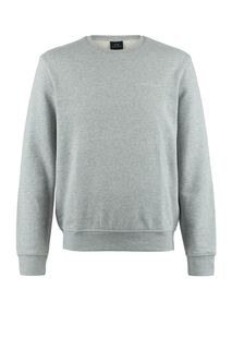 Серый хлопковый свитшот с длинными рукавами Armani Exchange