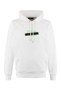 Белая толстовка из хлопка с капюшоном Diesel