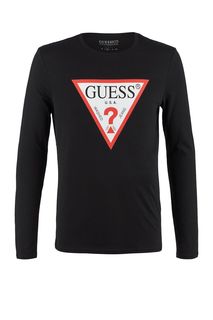 Футболка из хлопка с логотипом бренда Guess