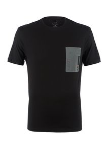 Хлопковая футболка со светоотражающей нашивкой Armani Exchange