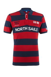 Футболка поло из хлопка в полоску North Sails