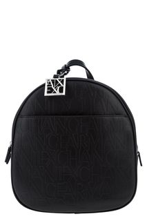 Рюкзак черного цвета с одним отделом на молнии Armani Exchange