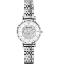 Часы с инкрустацией кристаллами Emporio Armani