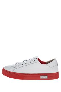 Кожаные кеды с красной подошвой Armani Exchange