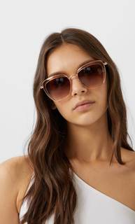 Stradivarius Комбинированные Очки В Металлической Оправе Женская Коллекция Лососево-Розовый 103