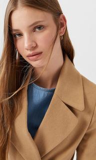 Stradivarius Укороченное Драповое Пальто Женская Коллекция Бежевый S