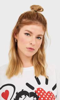 Stradivarius Футболка С Принтом «Бетти Буп» Женская Коллекция Белый Xs