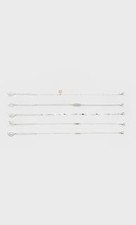 Stradivarius Набор Из 5 Браслетов Женская Коллекция Серый 103