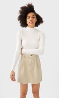 Stradivarius Юбка Свободного Кроя Из Твила Женская Коллекция Multicolor 42