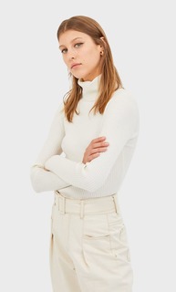Stradivarius Свитер С Высоким Воротником В Рубчик Женская Коллекция Multicolor L
