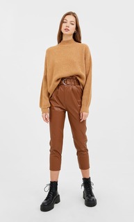 Stradivarius Свитер С Высоким Горлом Женская Коллекция Бежевый S