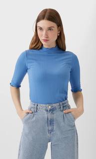 Stradivarius Базовый Топ Женская Коллекция Синий S