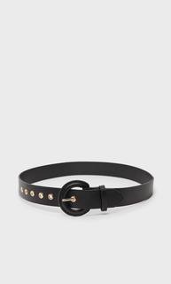 Stradivarius Ремень С Обтянутой Пряжкой Женская Коллекция Черный 80
