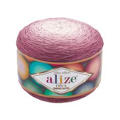 Пряжа Alize Diva Ombre Batik, 875 м, 2 мотка по 250 г, цвет: 7377 сиреневый 2 шт.