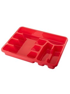 Лоток для столовых приборов ElfPlast, большой, красный