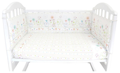 Бортик в кроватку Baby Nice Саванна, белый