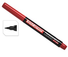 Перманентный маркер ErichKrause P-100, цвет чернил красный (в коробке по 12 шт.)