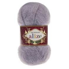 Пряжа ALIZE "Kid royal", 500 метров, 5 мотков по 50 грамм, цвет: 52 серый ( 5)