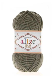 Пряжа Alize "Cotton Gold Hobby", цвет: 270 хаки, 165 м, 50 грамм (5 мотков) ( 5)