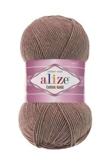 Пряжа Alize "Cotton Gold Hobby", цвет: 688 кофе с молоком меланж, 165 м, 50 грамм (5 мотко