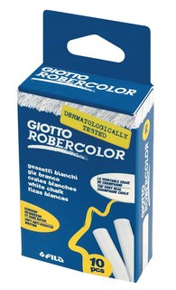 Мел белый GiottoRobercolor, 10 шт.