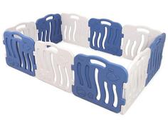 Большой детский манеж iFam Shell, синий/бежевый