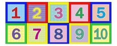 Кубики выдувные с картинками Математика 10 штук Рыжий кот к10-0827