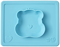 Тарелка с подставкой Ezpz Happy Bowl Care Bear Edition Teal Бирюзовый