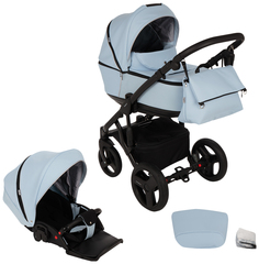 Коляска 3 в 1 Bexa Light Eco FL319 цвет голубой