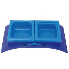 Миска для собак и кошек Georplast Rialto, двойная, пластик, 33х17х7,5 см