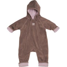 Комбинезон детский (флис/хлопок) /ZIP UP S1 taupe/pink-white stripes RED Castle®