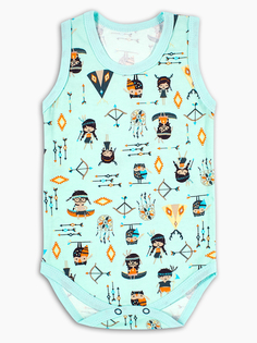 Боди-майка Веселый малыш One Индеец ментоловый, р. 74