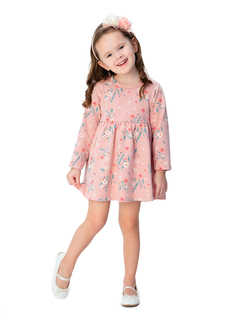 Платье с длинным рукавом Веселый малыш Лиловый букетик, р. 104