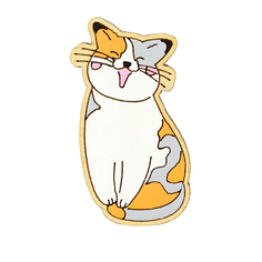 Значок "Котейка" (рыжий) Kawaii Factory