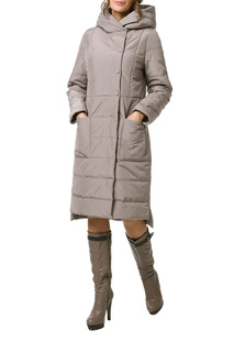 Пуховик-пальто женский DizzyWay 19304 коричневый 42 RU