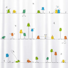 Штора для ванной Tatkraft FUNNY FROGS PEVA