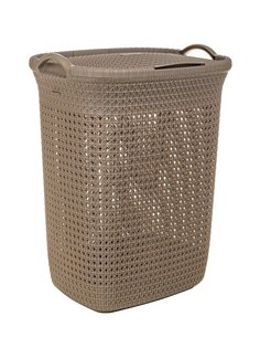 Корзина для белья ElfPlast Paola, серо-коричневый, 55 л