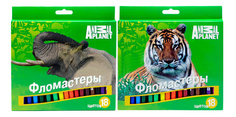 Фломастеры Action! ANIMAL PLANET 18 цветов