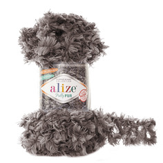 Пряжа Alize "Puffy Fur", 6 метров, 5 мотков по 100 грамм, цвет: 6105 коричневый ( 5)
