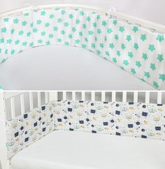 Двухсторонний бортик в кроватку AmaroBaby Космос, на молнии, 4 предмета