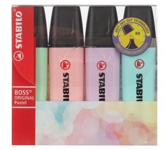 Набор маркеров-текстовыделителей "Boss Original Pastel", 4 цвета Stabilo