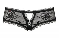 Изящные трусики-шортики Behindy, черный, L-XL, Obsessive