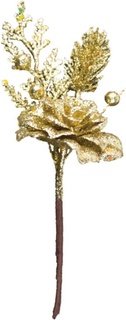 Елочное украшение Marko Ferenzo "Classic gold. Веточка цветок"