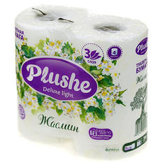Туалетная бумага Plushe Deluxe Жасмин 2-ух слойная 4 шт