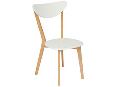 Стул MAXI с твёрдым сидением Бук натуральный / Белый Tet Chair