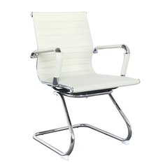 Офисный стул посетителя CH-883-LOW-V Кожа цвета слоновой кости (Ivory), 2 шт. Бюрократ