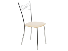 Стул Ванесса Хром / Иск.кожа бежевая Дик