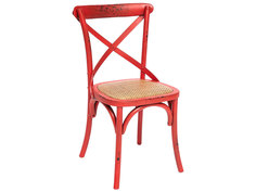 Стул Secret De Maison CROSS (mod.CB2001) Античный красный / Натуральный Tet Chair